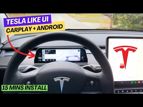 NEW Instrument Cluster Display With BEST UI &amp; Graphics For Tesla Model 3/Y (Carplay | Android Auto)