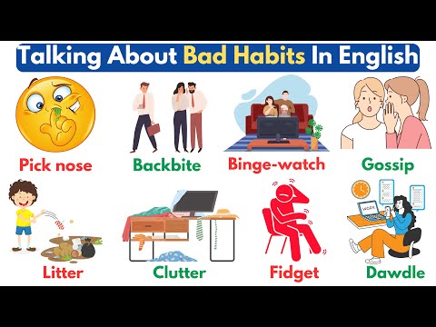 40+ Bad Habits Vocabulary | Talking About Bad Habits In English | English Vocabulary