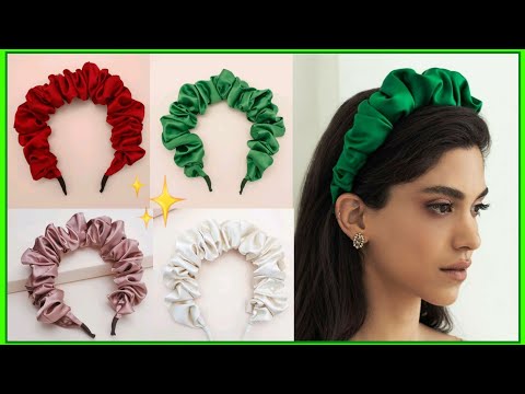 ✔Diadema Scrunchies/C&oacute;mo hacer Scrunchies/Tiara de Tela/Diy Scrunchies Headband/Accesorio. Costura