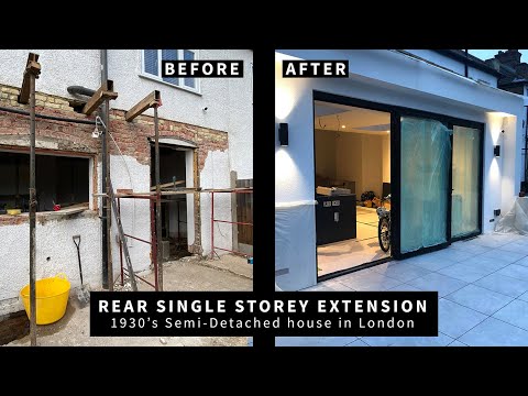 House Extension in London - Kitchen Remodel Time-lapse - Start to Finish