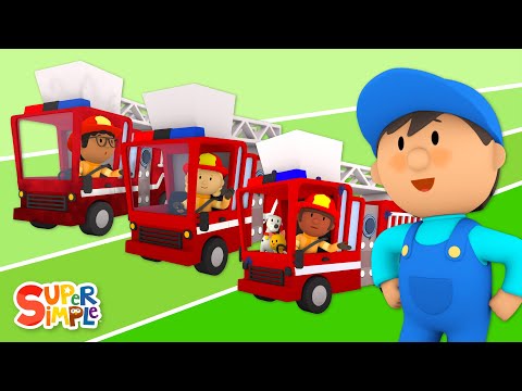 Fire Trucks go to Carl's Car Wash | Cartoons for Kids