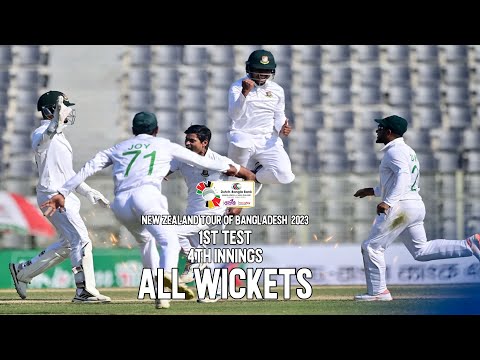 All Wickets || Bangladesh vs New Zealand || 1st Test || 4th Innings