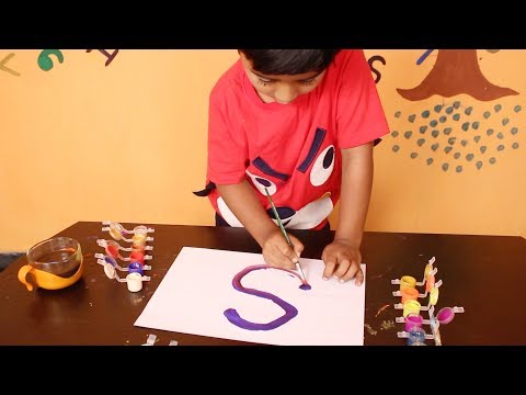 ABC Phonics Painting For Kids | Abcd's Writing With Water Colors By Minnu | My Kids Rhymes