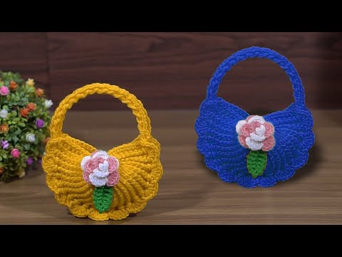 Wow! Super👌easy crochet knitting mini purse 👛