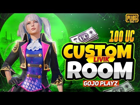 Duo Livik Custom Room's🔥| 100-Uc Fixed upto 10-Kills | Unlimited UC Giveaways | Live With GOJO PLAYz