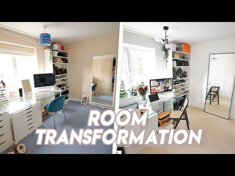 Room Transformation! Redecorate my Office with me! FINISHED TOUR!