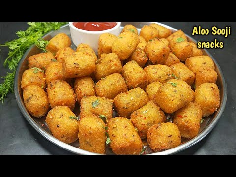 Aloo Sooji Snacks। 15min में सूजी और आलू का क्रिस्पी नाश्ता। Suji aloo snacks/aloo sooji recipe