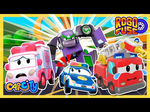 Hurry Rescue Team 🚔 | Team Up With Super Robot 🤖 | RoboFuse | Teamwork Spirit Cartoons