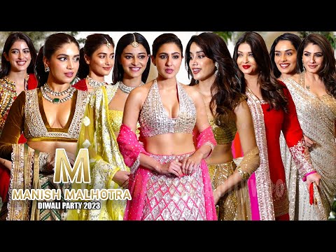 Sara, Ananya, Janhvi, Suhana, Aishwarya, Varun &amp; More Celebs at Manish Malhotra&rsquo;s Diwali Party