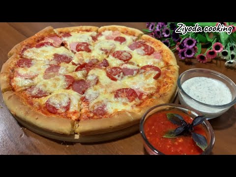 ДОМАШНЯЯ ПИЦЦА 🍕.                              ВКУСНЫЙ РЕЦЕПТ ПИЦЦЫ!!!