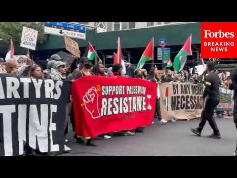 New York City's Herald Square Sees Pro-Palestinian Protests