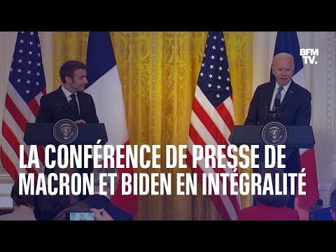 La conf&eacute;rence de presse d'Emmanuel Macron et de Joe Biden en int&eacute;gralit&eacute;