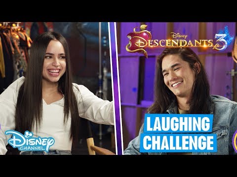 Descendants 3 | Try Not To Laugh Challenge With Sofia Carson &amp;amp; Booboo Stewart ? | Disney Channel UK