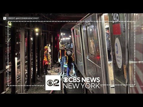 NYC subway trains collide and derail on Upper West Side