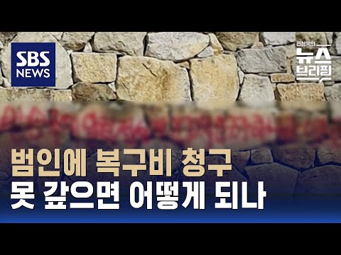 범인에게 문화재 복구 비용 청구&hellip;못 내면 형량 높아질 가능성 / SBS / 편상욱의 뉴스브리핑