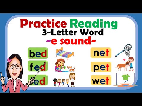 Learn to read 3-letter word | E sound | Phonics | Reading guide for beginners, toddlers |