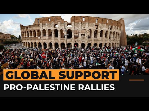 Hundreds of thousands protest in solidarity with Palestine | Al Jazeera Newsfeed