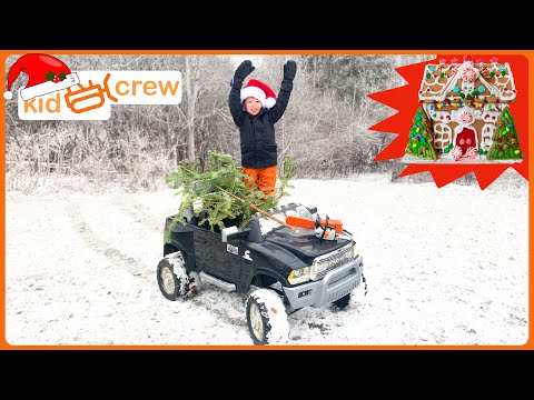 🎄 Christmas for kids! Cutting tree, decorating, gingerbread, holiday lights | Kid Crew