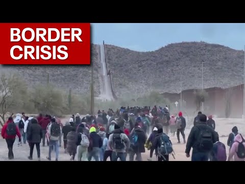 Migrants illegally enter Arizona through border wall breach