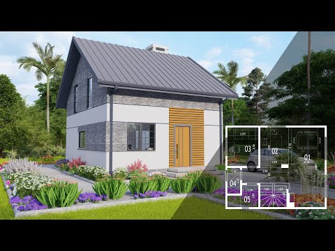 Small Country House With Loft 7x8m Minimal Planned