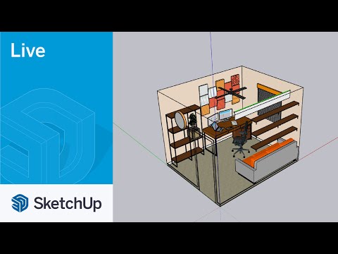 Modeling a Home Office with Live Components Live in SketchUp