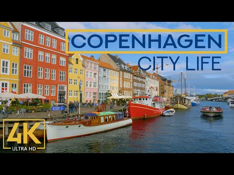 4K Copenhagen, Denmark - City Walking Tour - Traveling Around Europe - Part 1