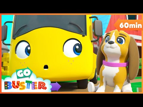 Buster Saves the Puppy | +1 Hour of Go Buster Baby Cartoons! | Kids Video | ABCs and 123s