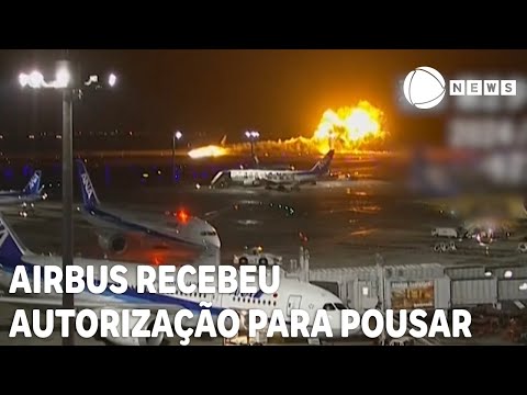 Airbus que bateu em avi&atilde;o da Guarda Costeira no Jap&atilde;o recebeu autoriza&ccedil;&atilde;o para pousar em pista