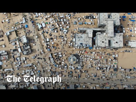 Crowding in Rafah as displaced Palestinians flee after evacuation orders