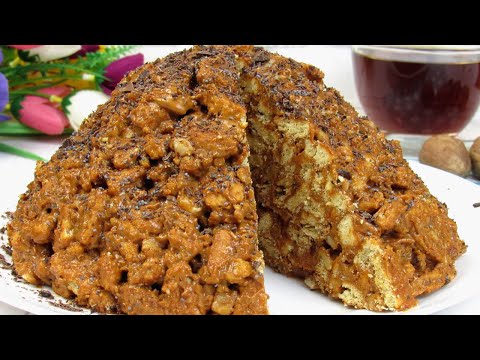 Anthill Cake from Cookies ☆ Very tasty, simple and quick ☆ Cake without baking | Subtitles