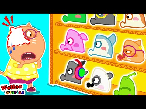 Face Puzzle Play Song with Kat! - Baby Doing Shopping ⭐️ Funny Cartoon For Kids 