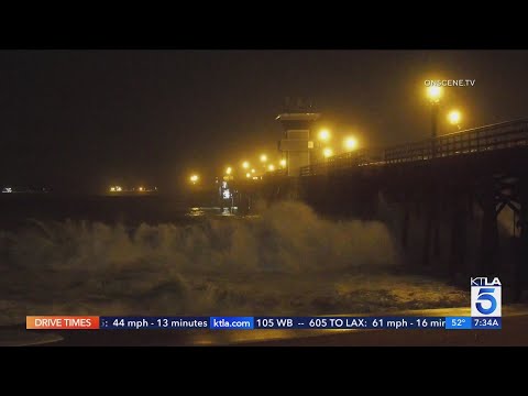 Orange County beaches battered by waves again