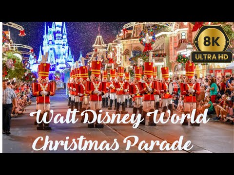 {8K} Night Disney Christmas Parade 2023 LIVE from the Magic Kingdom 