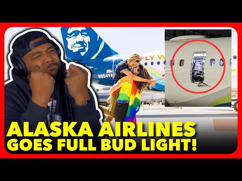 WOKE Alaska Airlines GOES FULL BUD LIGHT While HAVING PLANE MALFUNCTIONS