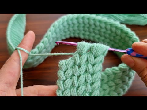 Super Easy Hairband Knitting Model - Tığ İşi &Ccedil;ok Guzel &Ouml;rg&uuml; Sa&ccedil; Bandı Modeli Yapımı