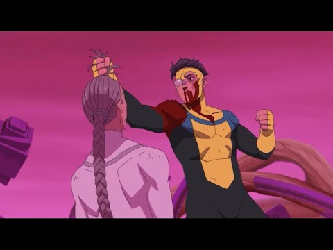 Invincible 2x04 - Mark stops holding back | Omni man and Invincible fight viltrumites