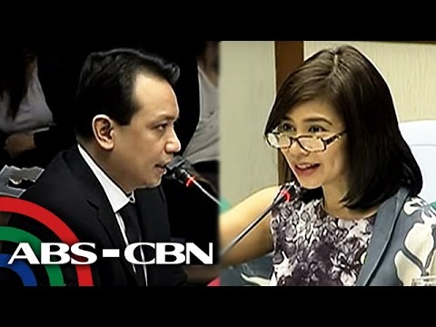 Trillanes, Berberabe nagkainitan sa tanungan sa Senado