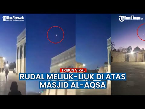 Detik-detik Rudal Melintas di Atas Masjid Al-Aqsa, Warga Terus Berdoa