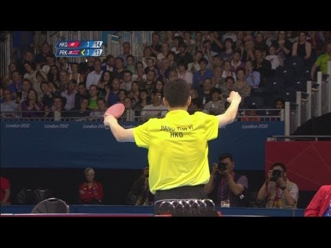 Jiang (HKG) V Kim (PRK) Table Tennis 4th Round Full Replay - London 2012 Olympics