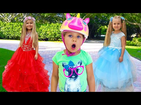 Diana y pap&aacute; hacen vestidos nuevos para fiesta de princesas