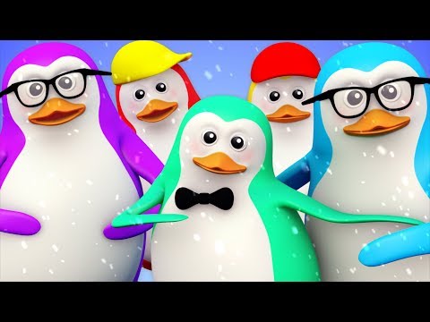 Five Little Penguins | Nursery Rhymes For Kindergarten Kids | Children Cartoon Collection By Kids Tv