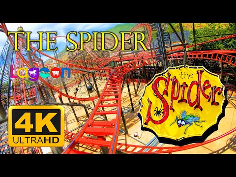 The Spider Roller Coaster (4K) POV - Lagoon Amusement Park