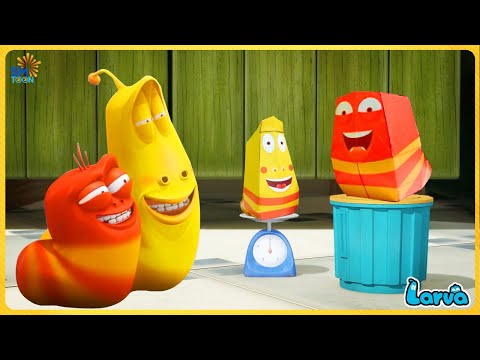 Larva Lemon || TRAP OF YELLOW AND RED 🍕 60min | Cartoon video for kids by SMToon Asia