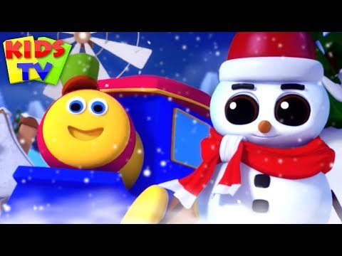 Christmas Snowman | Bob The Train Cartoons | Xmas Songs &amp; Carols for Kids | Nursery Rhymes