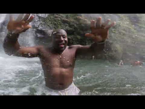 Swimming at the waterfall