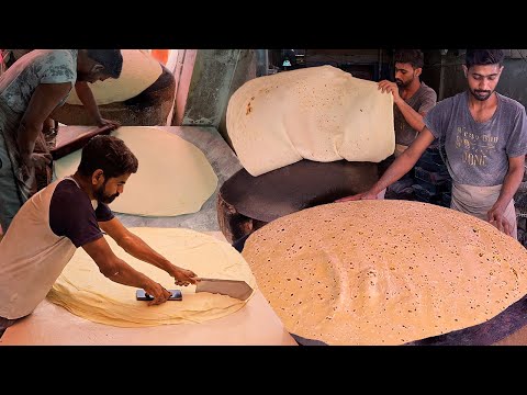 Manda Roti Making | Big Dough Machine Modern Food Processing Technology | Street Roll &amp; Samosa Patti