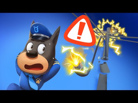 Scary Fallen Power Lines | Safety Tips | Kids Cartoons | Police Rescue | Sheriff Labrador