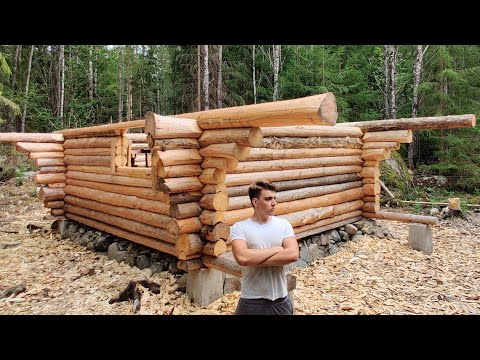 One Year Alone in Forest of Sweden | Building Log Cabin like our Forefathers