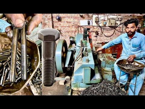 Amazing Process of Making Giant BOLTS in factory | Mass Production of Iron Bolts