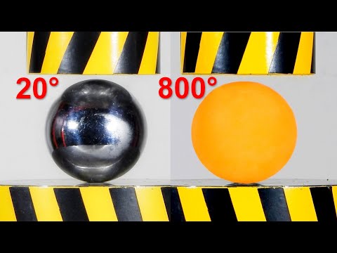 500 TON HYDRAULIC PRESS VS HOT STEEL BALL